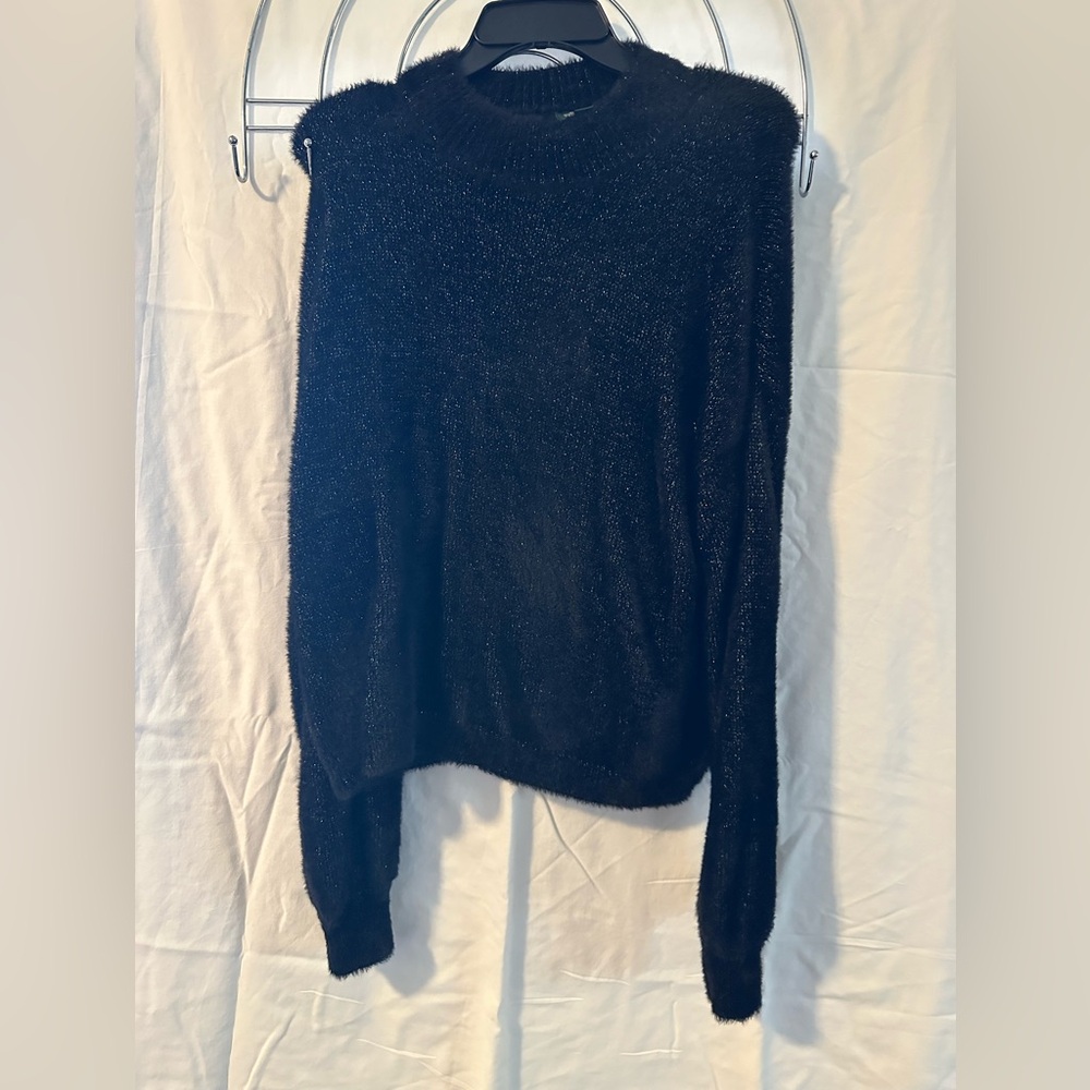 Wild Fable Black Fuzzy Turtleneck Sweater